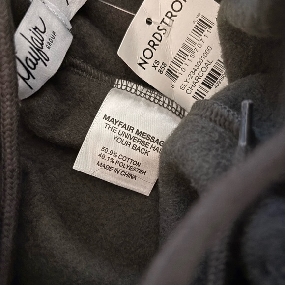 NWT Grey Joggers with Purple Text - Picture 8 of 12